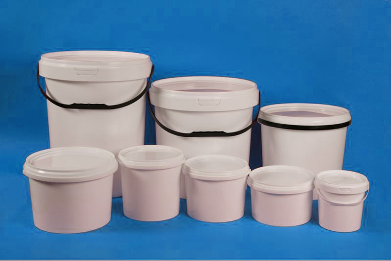 Alpha-buckets-White BUCKET ALPHA PLASTIC - White 10l - with lid - Image 1