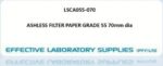 ASHLESS FILTER PAPER GRADE 55 70mm dia - Image 2