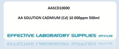 AASCD10000 AA SOLUTION CADMIUM (Cd) 10 000ppm 500ml - Image 1