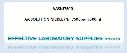AASNI7500 AA SOLUTION NICKEL (Ni) 7500ppm 500ml - Image 1