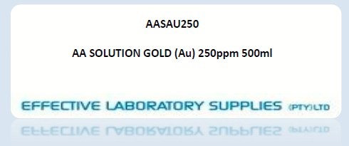 AASAU250 AA SOLUTION GOLD (Au) 250ppm 500ml - Image 1