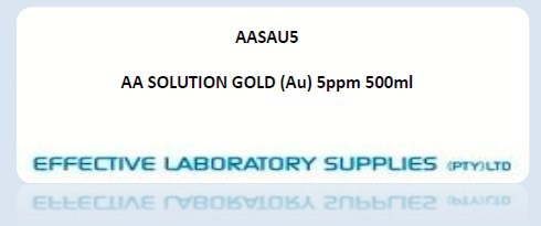 AASAU5 AA SOLUTION GOLD (Au) 5ppm 500ml - Image 1