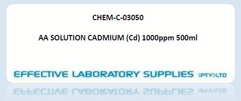 AASCOP100 AA SOLUTION CADMIUM (Cd) 1000ppm 500ml - Image 1