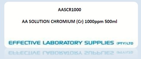 AASCR1000 AA SOLUTION CHROMIUM (Cr) 1000ppm 500ml - Image 1