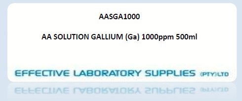 AASGA1000 AA SOLUTION GALLIUM (Ga) 1000ppm 500ml - Image 1