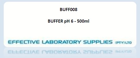 BUFF008 BUFFER pH 6 - 500ml - Image 1