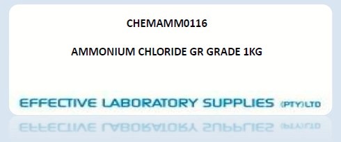 CHEMAMM0116 AMMONIUM CHLORIDE GR GRADE 1kg - Image 1