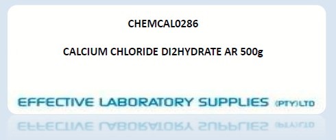 CHEMCAL0286 CALCIUM CHLORIDE DI2HYDRATE AR 500g - Image 1