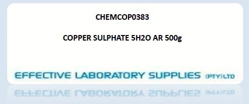 CHEMCOP0383 COPPER SULPHATE 5H2O AR 500g - Image 1