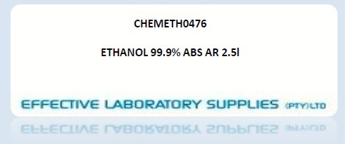 CHEMETH0476 ETHANOL 99.9% ABS AR 2.5l - Image 1