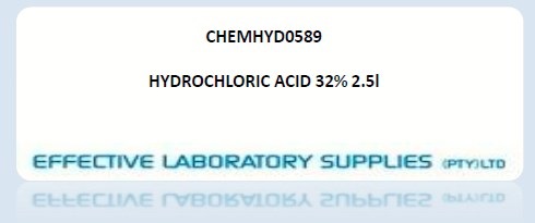 CHEMHYD0589 HYDROCHLORIC ACID 32% 2.5l - Image 1