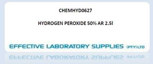 CHEMHYD0627 HYDROGEN PEROXIDE 50% AR 2.5l - Image 1