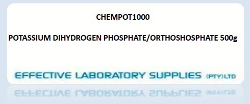 CHEMPOT1000 POTASSIUM DIHYDROGEN PHOSPHATE ANHYDROUS AR 500g - Image 1