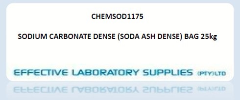 CHEMSOD1175 SODIUM CARBONATE DENSE (SODA ASH DENSE) BAG 25kg - Image 1