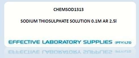 CHEMSOD1313 SODIUM THIOSULPHATE SOLUTION 0.1M AR 2.5l - Image 1
