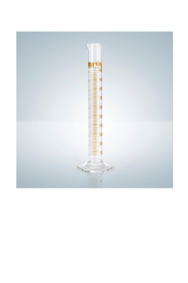 22-101-70 MEASURING CYLINDER - CLASS A - GLASS 500ml - AMBER GRADS - Image 1