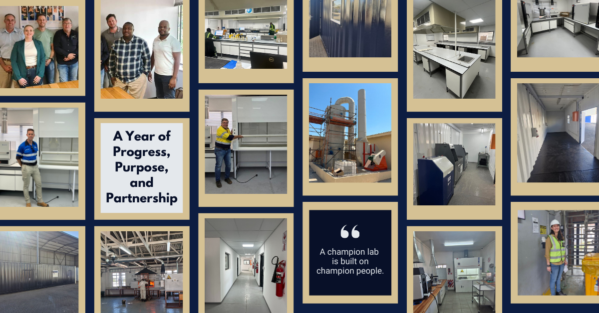 Effective lab management. Orkney Mining Lab China Africa Precious Metals (CAPM). Swakop uranium mining laboratory. Mining laboratory design. Containerised mining lab.